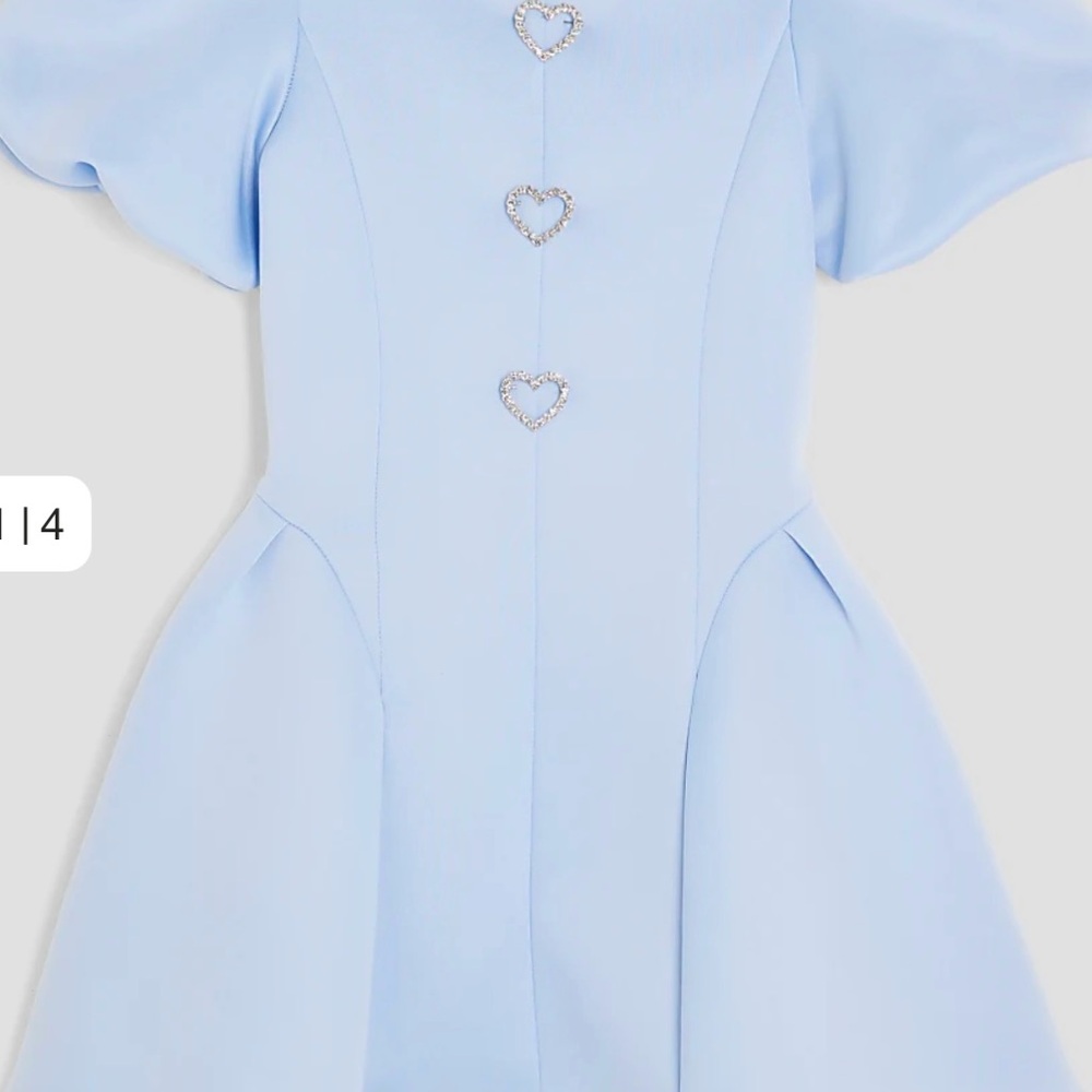 River Island Light Blue Kids Dress with Heart Details